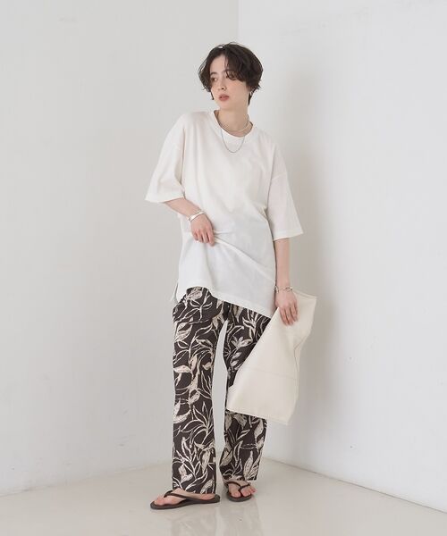 Rouge vif la cle / ルージュ・ヴィフ ラクレ Tシャツ | コットンバックドレープTシャツ/セミロング丈【予約】 | 詳細12