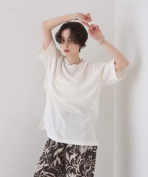 Rouge vif la cle / ルージュ・ヴィフ ラクレ Tシャツ | コットンバックドレープTシャツ/セミロング丈【予約】 | 詳細2