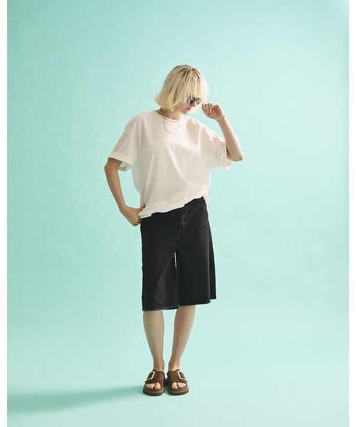 Rouge vif la cle / ルージュ・ヴィフ ラクレ Tシャツ | コットンバックドレープTシャツ/セミロング丈 | 詳細20