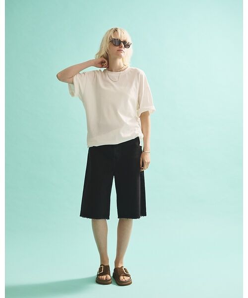 Rouge vif la cle / ルージュ・ヴィフ ラクレ Tシャツ | コットンバックドレープTシャツ/セミロング丈 | 詳細21