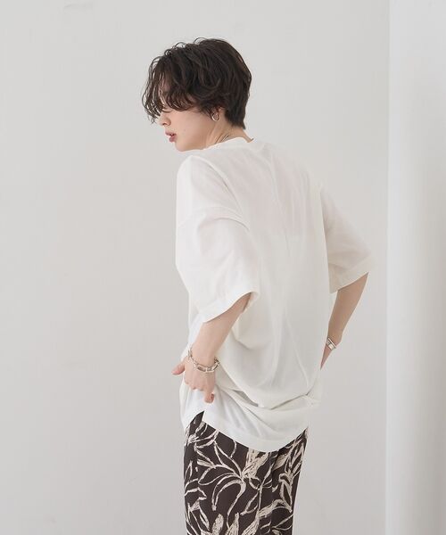 Rouge vif la cle / ルージュ・ヴィフ ラクレ Tシャツ | コットンバックドレープTシャツ/セミロング丈【予約】 | 詳細3