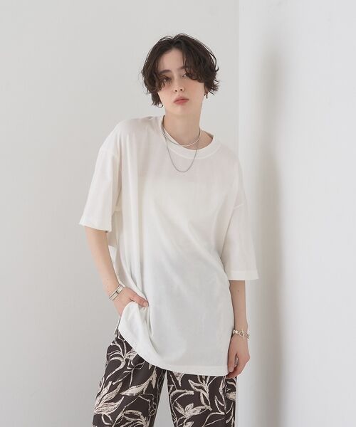 Rouge vif la cle / ルージュ・ヴィフ ラクレ Tシャツ | コットンバックドレープTシャツ/セミロング丈【予約】 | 詳細6