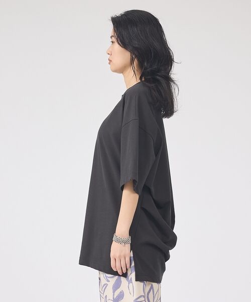 Rouge vif la cle / ルージュ・ヴィフ ラクレ Tシャツ | コットンバックドレープTシャツ/セミロング丈【予約】 | 詳細24