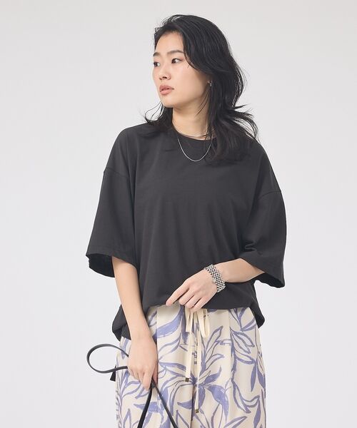 Rouge vif la cle / ルージュ・ヴィフ ラクレ Tシャツ | コットンバックドレープTシャツ/セミロング丈【予約】 | 詳細16