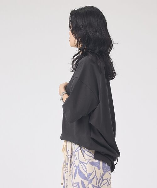 Rouge vif la cle / ルージュ・ヴィフ ラクレ Tシャツ | コットンバックドレープTシャツ/セミロング丈【予約】 | 詳細17