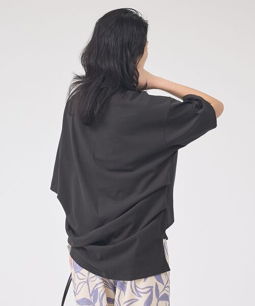 Rouge vif la cle / ルージュ・ヴィフ ラクレ Tシャツ | コットンバックドレープTシャツ/セミロング丈【予約】 | 詳細18