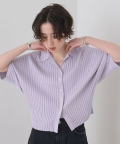 Rouge vif la cle / ルージュ・ヴィフ ラクレ ニット・セーター | リブドルマンス襟付きニットカーディガン/プルオーバー【予約】