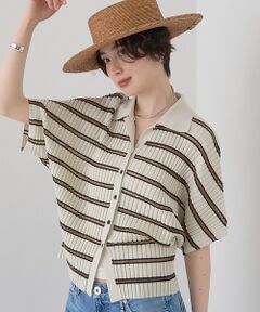 Rouge vif la cle / ルージュ・ヴィフ ラクレ ニット・セーター | リブドルマンス襟付きニットカーディガン/プルオーバー【予約】