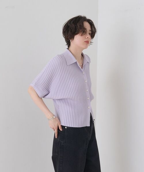 Rouge vif la cle / ルージュ・ヴィフ ラクレ ニット・セーター | リブドルマンス襟付きニットカーディガン/プルオーバー【予約】 | 詳細2