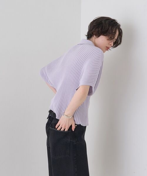 Rouge vif la cle / ルージュ・ヴィフ ラクレ ニット・セーター | リブドルマンス襟付きニットカーディガン/プルオーバー【予約】 | 詳細4