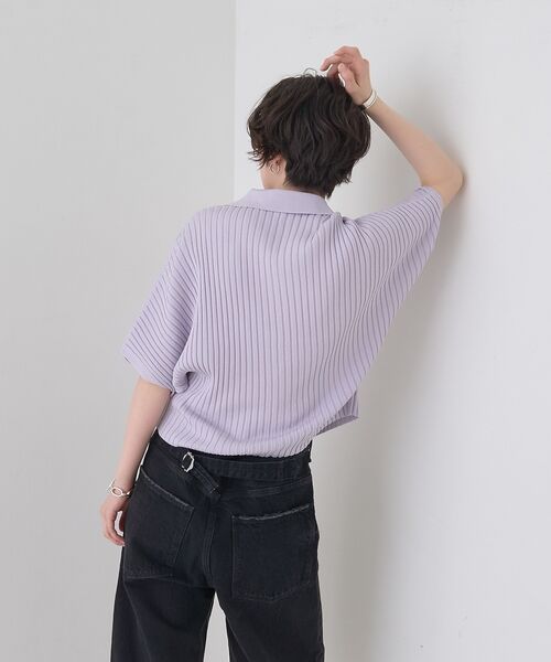 Rouge vif la cle / ルージュ・ヴィフ ラクレ ニット・セーター | リブドルマンス襟付きニットカーディガン/プルオーバー【予約】 | 詳細5