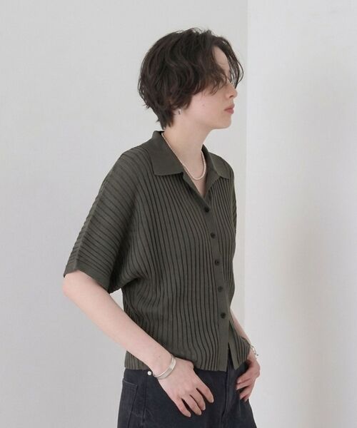 Rouge vif la cle / ルージュ・ヴィフ ラクレ ニット・セーター | リブドルマンス襟付きニットカーディガン/プルオーバー【予約】 | 詳細14