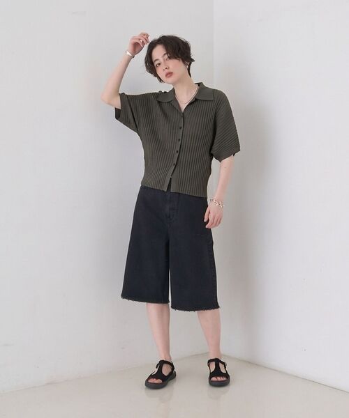 Rouge vif la cle / ルージュ・ヴィフ ラクレ ニット・セーター | リブドルマンス襟付きニットカーディガン/プルオーバー【予約】 | 詳細15