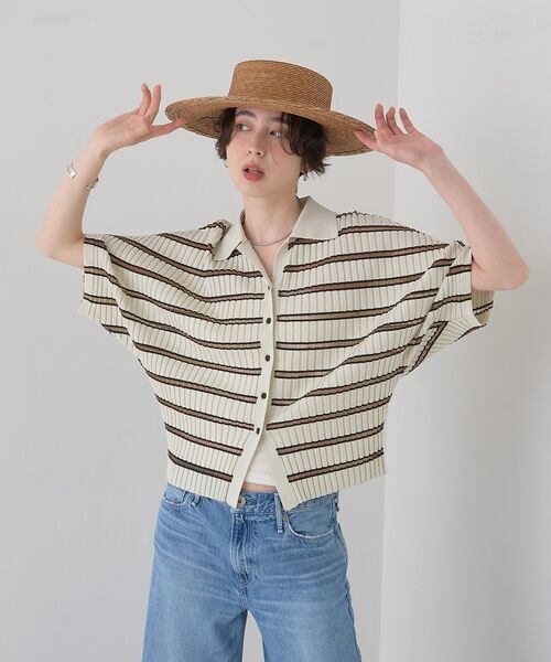 Rouge vif la cle / ルージュ・ヴィフ ラクレ ニット・セーター | リブドルマンス襟付きニットカーディガン/プルオーバー【予約】 | 詳細19