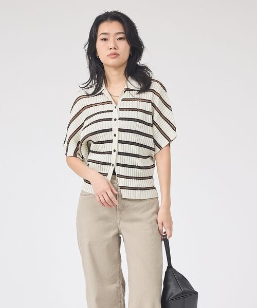 Rouge vif la cle / ルージュ・ヴィフ ラクレ ニット・セーター | リブドルマンス襟付きニットカーディガン/プルオーバー【予約】 | 詳細29