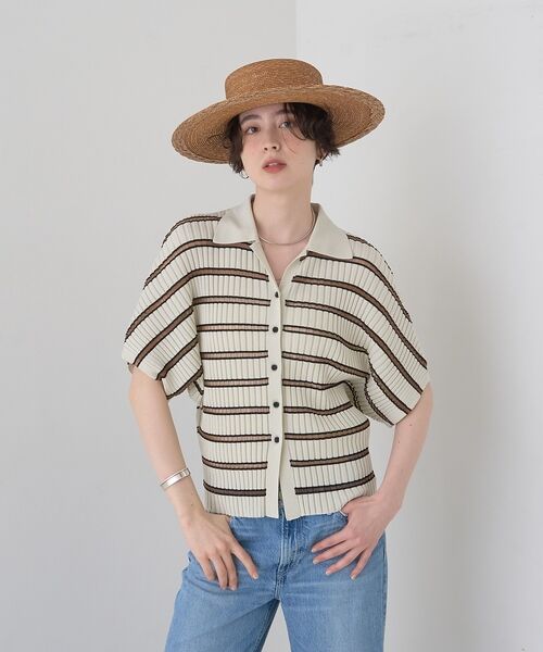 Rouge vif la cle / ルージュ・ヴィフ ラクレ ニット・セーター | リブドルマンス襟付きニットカーディガン/プルオーバー【予約】 | 詳細20