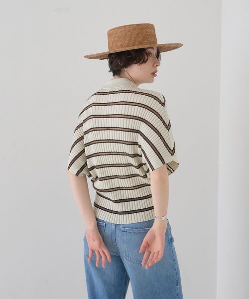 Rouge vif la cle / ルージュ・ヴィフ ラクレ ニット・セーター | リブドルマンス襟付きニットカーディガン/プルオーバー【予約】 | 詳細22