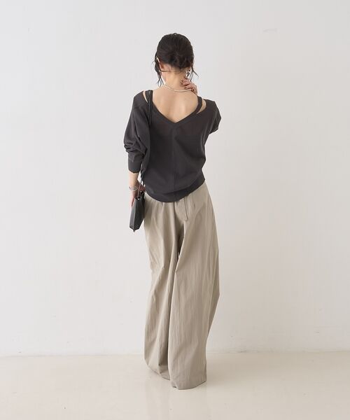 Rouge vif la cle / ルージュ・ヴィフ ラクレ パンツ | 2WAYサスペンダータックワイドパンツ【予約】 | 詳細13