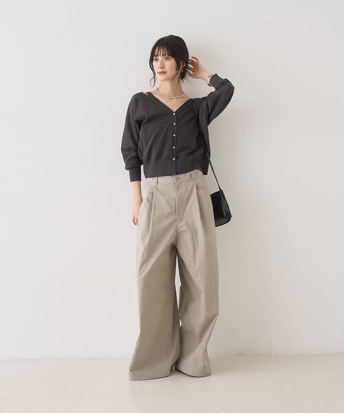 Rouge vif la cle / ルージュ・ヴィフ ラクレ パンツ | 2WAYサスペンダータックワイドパンツ【予約】 | 詳細9