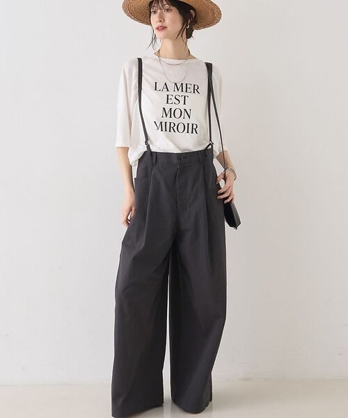 Rouge vif la cle / ルージュ・ヴィフ ラクレ パンツ | 2WAYサスペンダータックワイドパンツ【予約】（スミクロ）