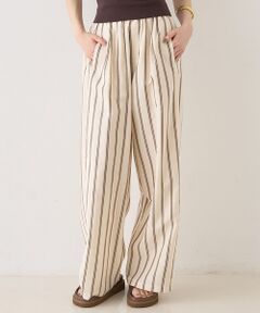 Rouge vif la cle / ルージュ・ヴィフ ラクレ パンツ | ストライプイージーパンツ/ウエストゴム【予約】