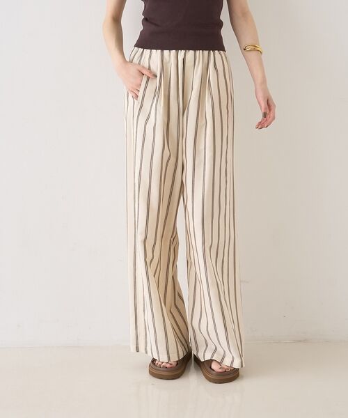 Rouge vif la cle / ルージュ・ヴィフ ラクレ パンツ | ストライプイージーパンツ/ウエストゴム【予約】 | 詳細1