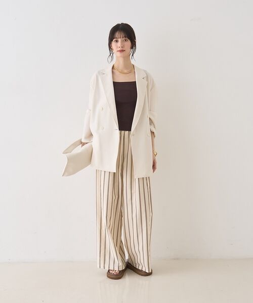 Rouge vif la cle / ルージュ・ヴィフ ラクレ パンツ | ストライプイージーパンツ/ウエストゴム【予約】 | 詳細11