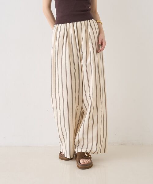 Rouge vif la cle / ルージュ・ヴィフ ラクレ パンツ | ストライプイージーパンツ/ウエストゴム【予約】 | 詳細2