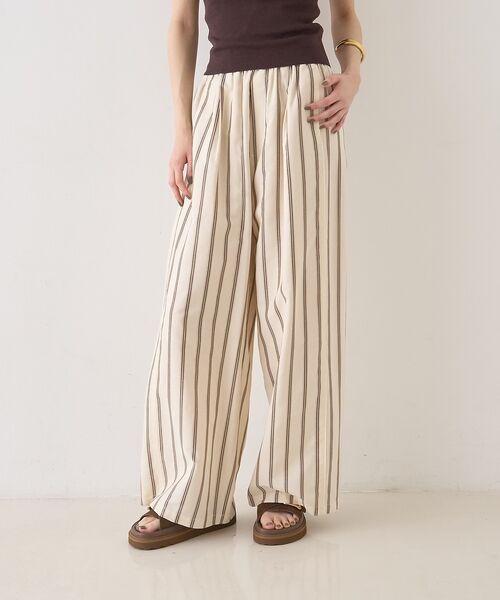 Rouge vif la cle / ルージュ・ヴィフ ラクレ パンツ | ストライプイージーパンツ/ウエストゴム【予約】 | 詳細3
