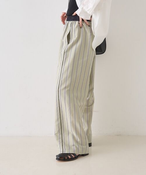 Rouge vif la cle / ルージュ・ヴィフ ラクレ パンツ | ストライプイージーパンツ/ウエストゴム【予約】 | 詳細17