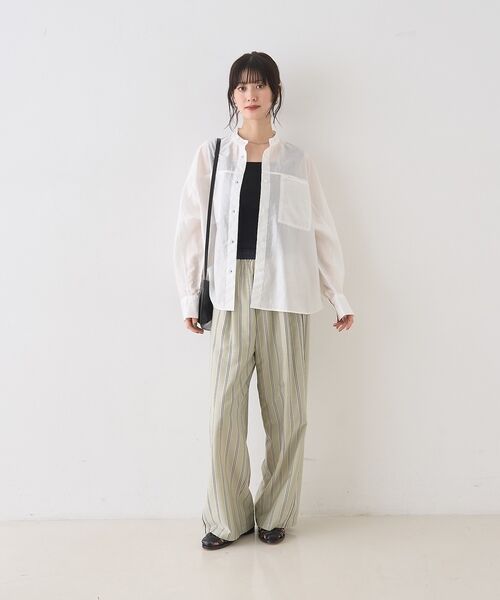 Rouge vif la cle / ルージュ・ヴィフ ラクレ パンツ | ストライプイージーパンツ/ウエストゴム【予約】 | 詳細20