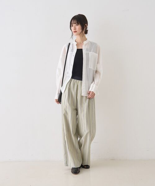 Rouge vif la cle / ルージュ・ヴィフ ラクレ パンツ | ストライプイージーパンツ/ウエストゴム【予約】 | 詳細21