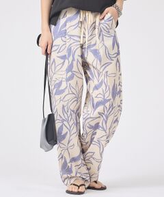 Rouge vif la cle / ルージュ・ヴィフ ラクレ パンツ | リーフプリントルーズテーパードパンツ/ウエストゴム【予約】