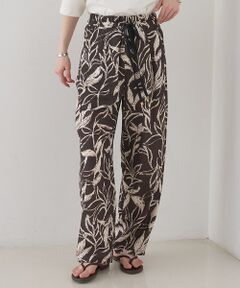 Rouge vif la cle / ルージュ・ヴィフ ラクレ パンツ | リーフプリントルーズテーパードパンツ/ウエストゴム【予約】