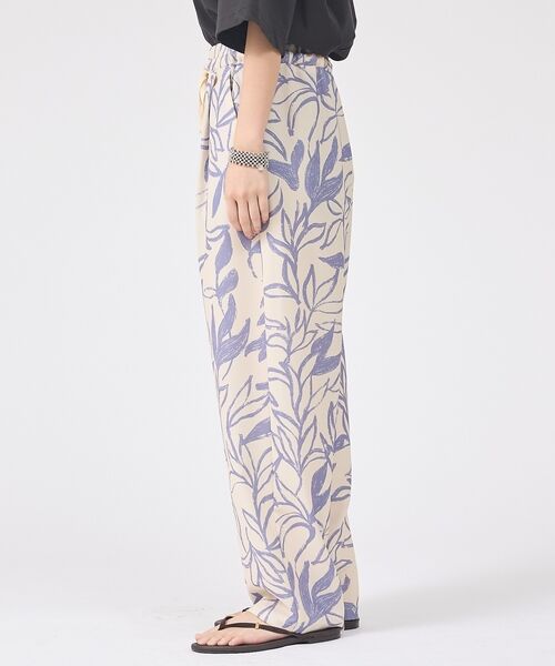 Rouge vif la cle / ルージュ・ヴィフ ラクレ パンツ | リーフプリントルーズテーパードパンツ/ウエストゴム【予約】 | 詳細11