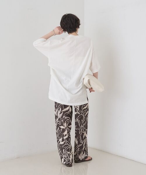 Rouge vif la cle / ルージュ・ヴィフ ラクレ パンツ | リーフプリントルーズテーパードパンツ/ウエストゴム【予約】 | 詳細26