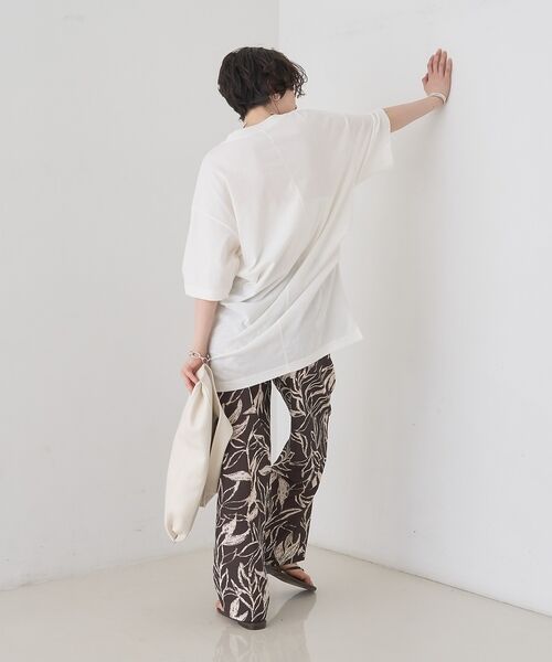 Rouge vif la cle / ルージュ・ヴィフ ラクレ パンツ | リーフプリントルーズテーパードパンツ/ウエストゴム【予約】 | 詳細27