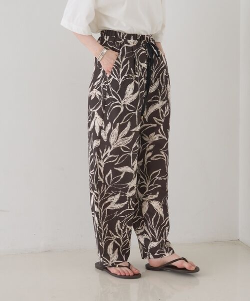 Rouge vif la cle / ルージュ・ヴィフ ラクレ パンツ | リーフプリントルーズテーパードパンツ/ウエストゴム【予約】 | 詳細19