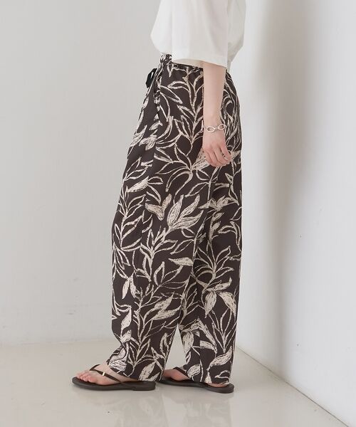 Rouge vif la cle / ルージュ・ヴィフ ラクレ パンツ | リーフプリントルーズテーパードパンツ/ウエストゴム【予約】 | 詳細21