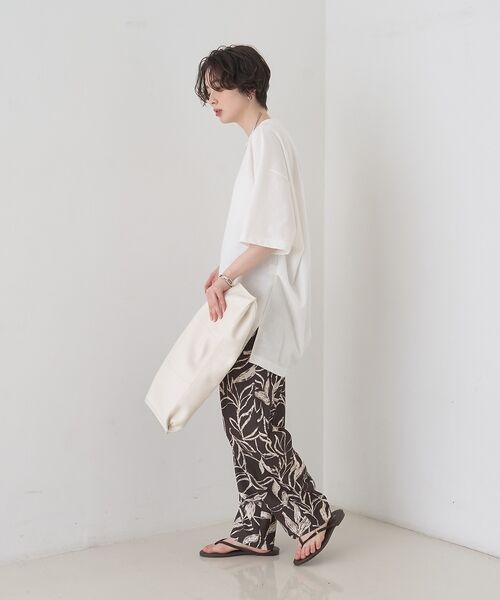 Rouge vif la cle / ルージュ・ヴィフ ラクレ パンツ | リーフプリントルーズテーパードパンツ/ウエストゴム【予約】 | 詳細24