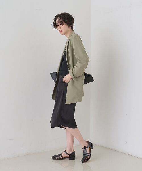 Rouge vif la cle / ルージュ・ヴィフ ラクレ ショート・ハーフ・半端丈パンツ | シックサテンハーフパンツ/ワイドキュロット/ウエストゴム | 詳細12