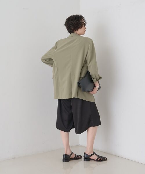 Rouge vif la cle / ルージュ・ヴィフ ラクレ ショート・ハーフ・半端丈パンツ | シックサテンハーフパンツ/ワイドキュロット/ウエストゴム | 詳細15