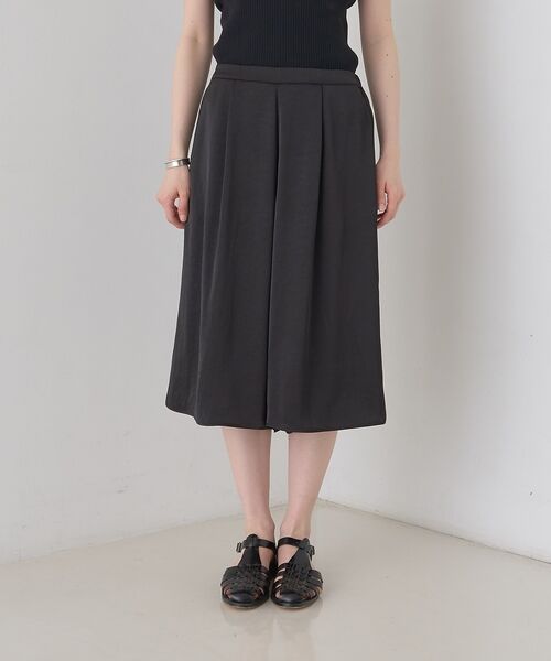 Rouge vif la cle / ルージュ・ヴィフ ラクレ ショート・ハーフ・半端丈パンツ | シックサテンハーフパンツ/ワイドキュロット/ウエストゴム | 詳細16