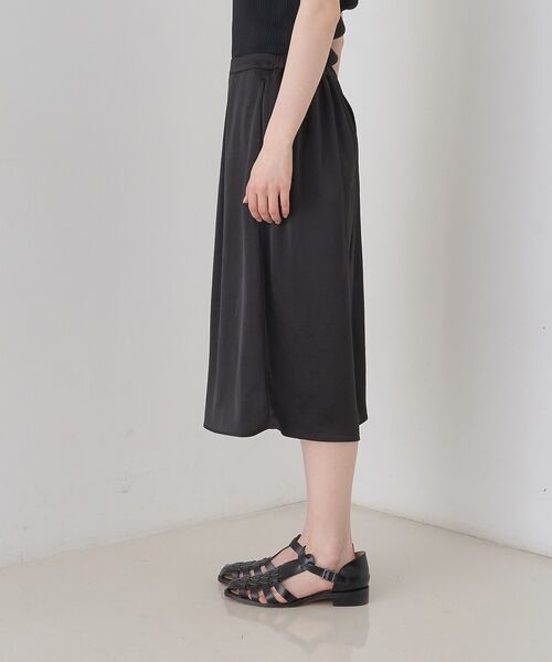 Rouge vif la cle / ルージュ・ヴィフ ラクレ ショート・ハーフ・半端丈パンツ | シックサテンハーフパンツ/ワイドキュロット/ウエストゴム | 詳細17