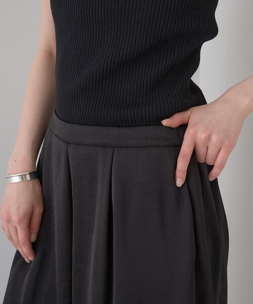 Rouge vif la cle / ルージュ・ヴィフ ラクレ ショート・ハーフ・半端丈パンツ | シックサテンハーフパンツ/ワイドキュロット/ウエストゴム | 詳細19