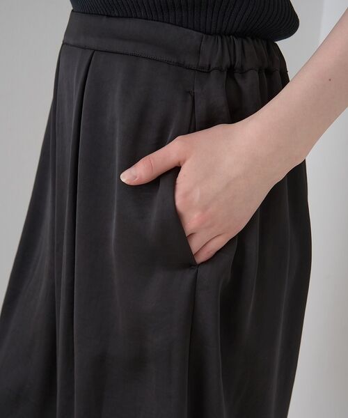 Rouge vif la cle / ルージュ・ヴィフ ラクレ ショート・ハーフ・半端丈パンツ | シックサテンハーフパンツ/ワイドキュロット/ウエストゴム | 詳細20