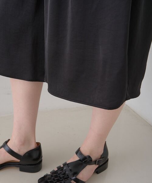 Rouge vif la cle / ルージュ・ヴィフ ラクレ ショート・ハーフ・半端丈パンツ | シックサテンハーフパンツ/ワイドキュロット/ウエストゴム | 詳細21