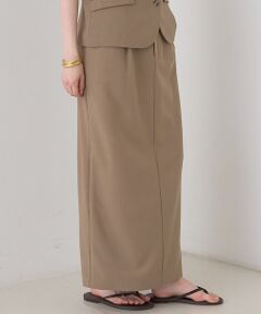 Rouge vif la cle / ルージュ・ヴィフ ラクレ ロング・マキシ丈スカート | 【セットアップ対応】リネン混タイトスカート【予約】