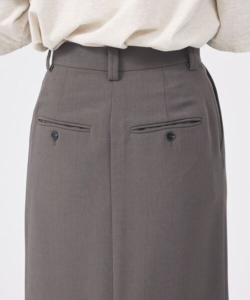 Rouge vif la cle / ルージュ・ヴィフ ラクレ ロング・マキシ丈スカート | 【セットアップ対応】リネン混タイトスカート【予約】 | 詳細25