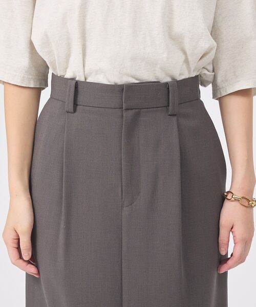 Rouge vif la cle / ルージュ・ヴィフ ラクレ ロング・マキシ丈スカート | 【セットアップ対応】リネン混タイトスカート【予約】 | 詳細26